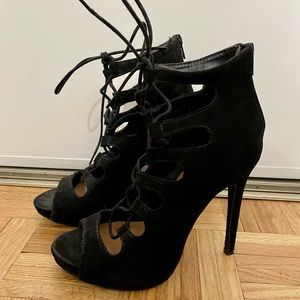 Strappy Black Heels
